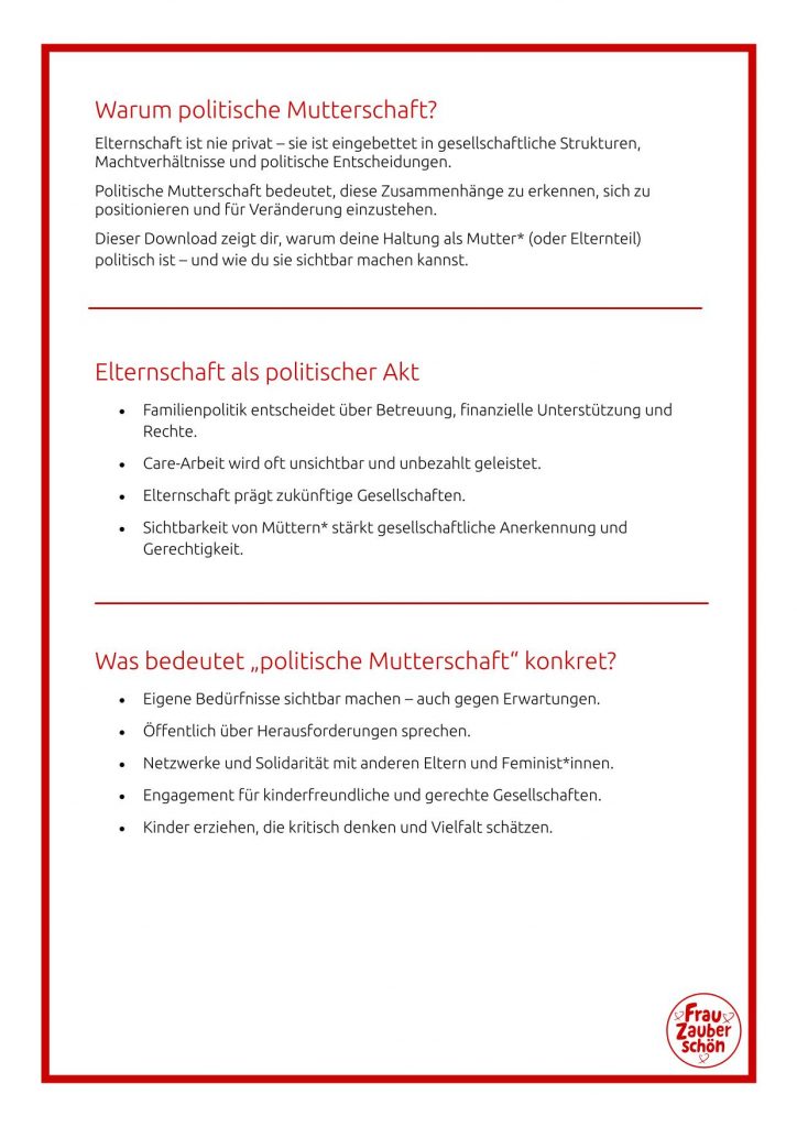 Politische Mutterschaft – Warum Elternsein politisch ist-2